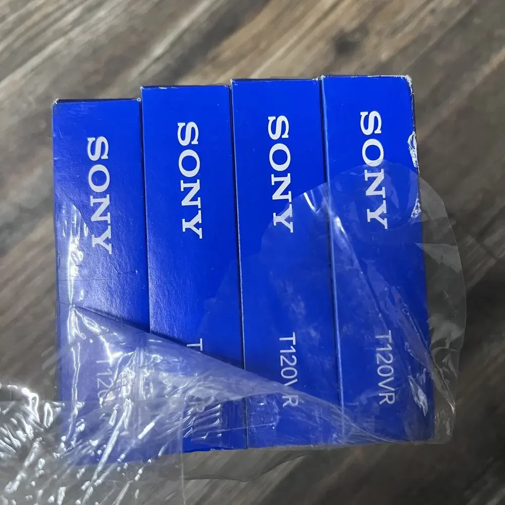 Sony T-120 VHS Cassette 6 Hour Premium 4-Pack New Sealed